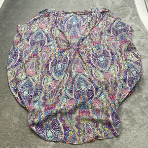 Victoria's Secret Swim Cover Up Kimono Women Medium Multicolor Paisley Polyester
